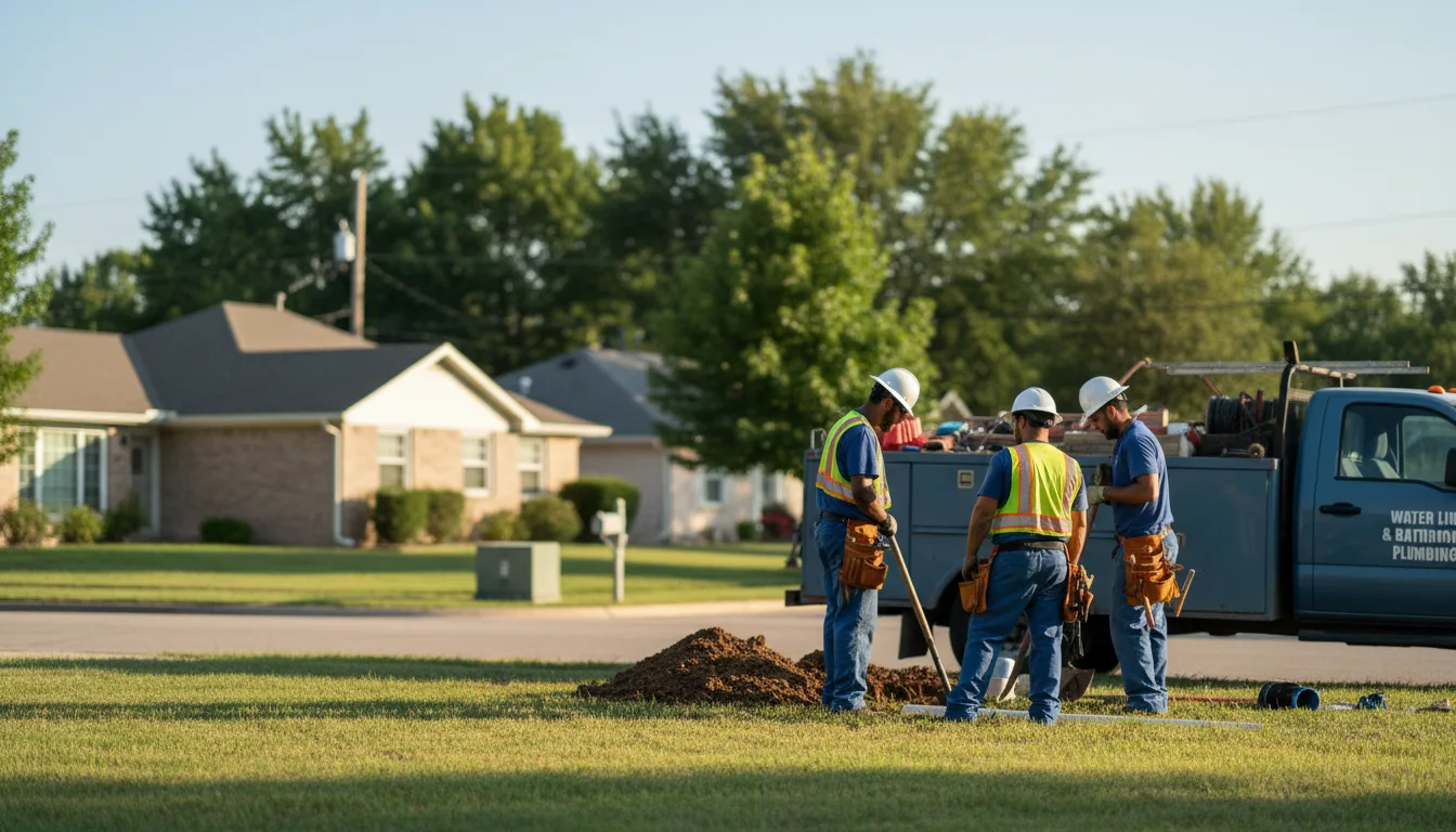 Residential water line and bathroom plumbing service in Fenton, MO